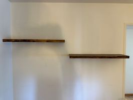 2x Wandregal aus Holz – 90 cm
