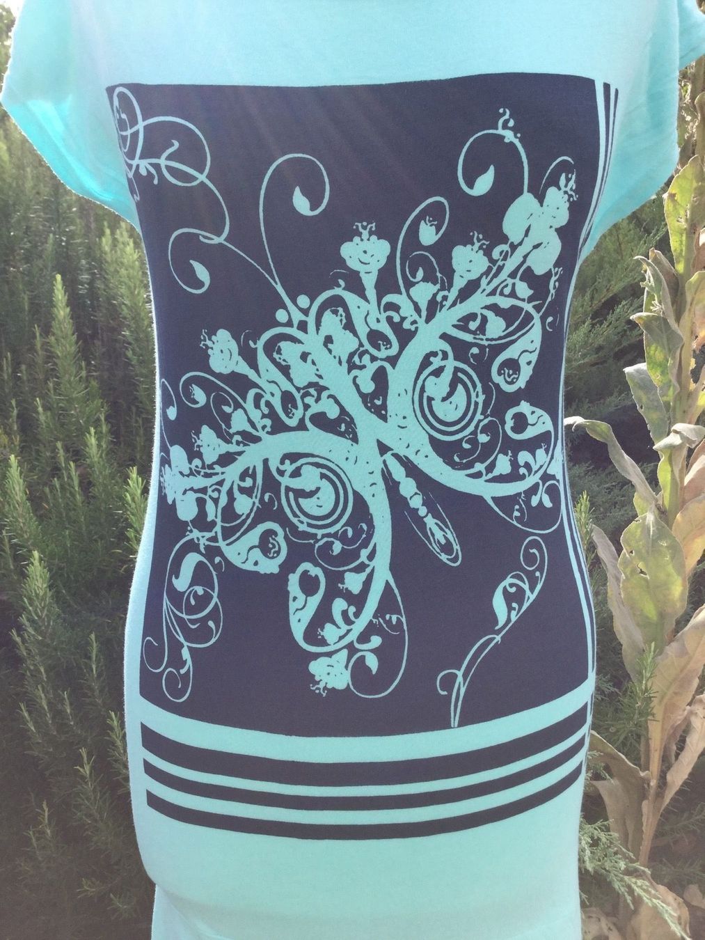 Kleider: Tunique Robe turquoise Papillon, taille M – Neu (gemäss Beschreibung) aus Agiez von chouchanelle 2
