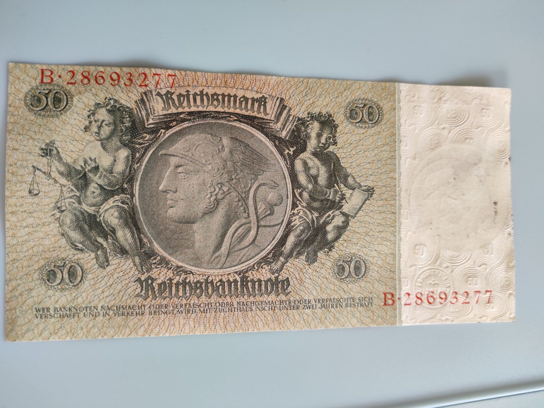 Banconote: 50 reichsmark 1933 – Usato da Couvet venduto da lulul 1