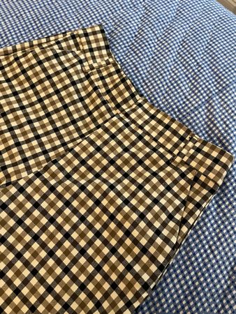 Pantaloni Zara quadri beige/nero