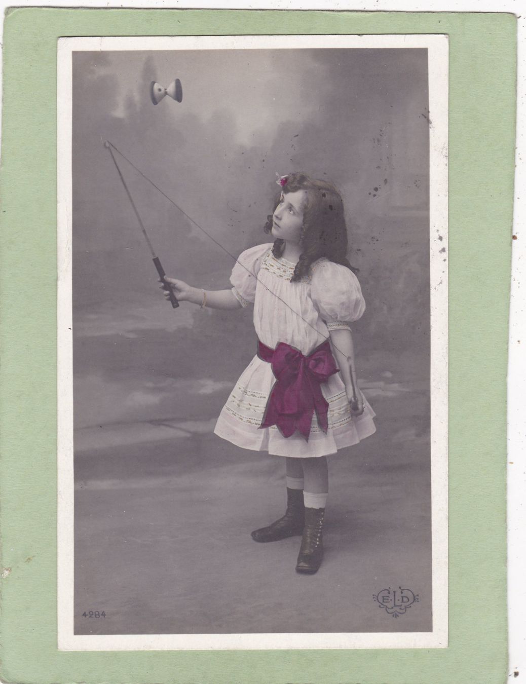 Cartoline postali: Frankreich Kitsch Kind Mädchen Spielzeug 1907 – Usato da Herisau venduto da Lisegrat2008