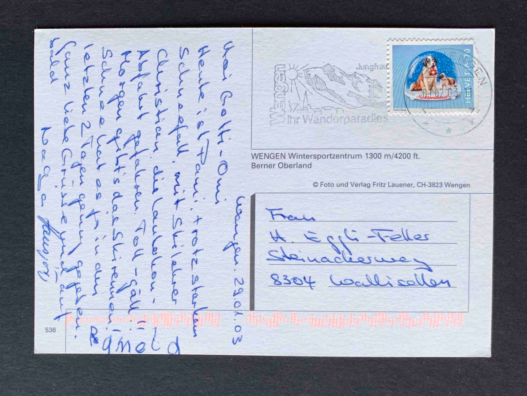 Cartoline postali: AK Wengen Wintersportzentrum – Usato da Goldau venduto da artelier1 1