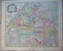 Schweiz  Karte von Lotter um 1750