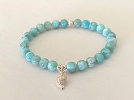 Edelstein Armband Dominikanischer Larimar Silber auf Mass