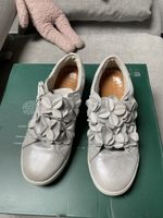 Kennel Schmenger Leder silberne Sneaker Gr.  4 ca. 37