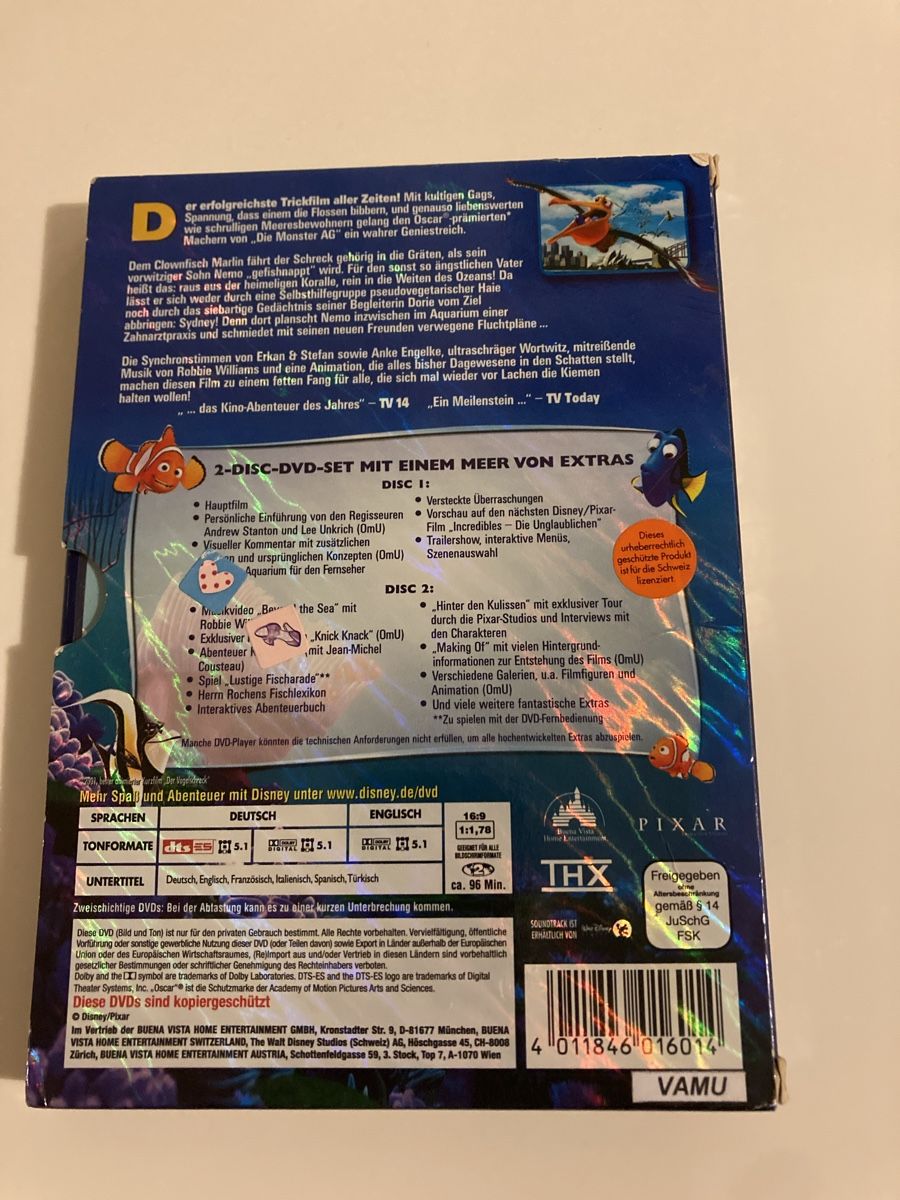 Tutti i DVDs: Findet Nemo 2 DVD Set – Usato da Riehen venduto da Grayje4 1