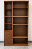 Bibliothèque modulable en bois brun  4 tiroirs