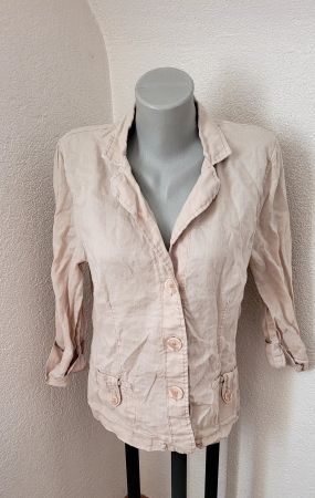 Sommer Jacke Gr. 42 aus 100% Leinen