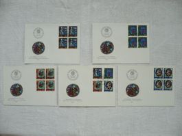 Pro Patria 1970 5 FDC Satz & 4er-Bl. SBK B146 - B149