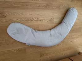 Pregnancy-Nursing Pillow Great Condition Grey Polk...
