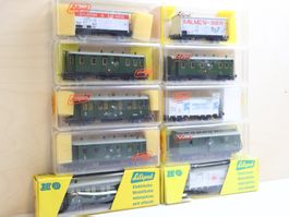 Liliput SBB & Co 10 x Personen & Güterwagen H0