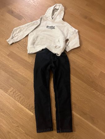 Zara C&A 2-Set Hoodie Jacke Thermojeans Jeans Gr 10J