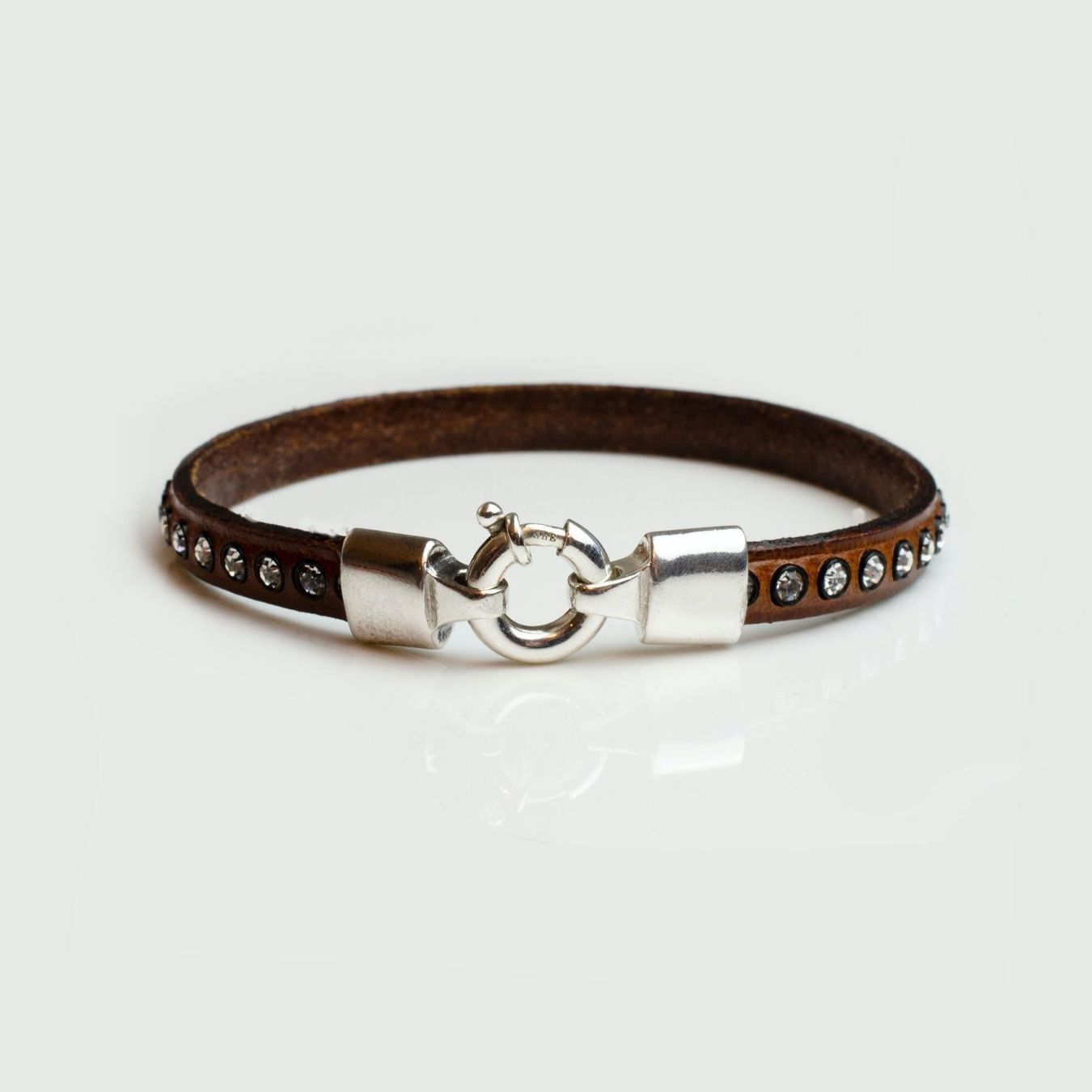 Bracciali & Braccialetti: Armband Leder & Silber 925 (14326) – Nuovo e nell'imballaggio originale da Effretikon venduto da Joiarte 1