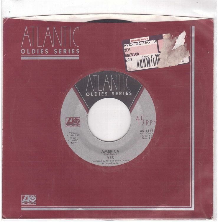 Dischi in vinile: YES  --  America  Single7 – Usato da Oberwil (Dägerlen) venduto da thespecials