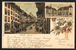 Litho Thun, Strassenpartie an der Hauptg