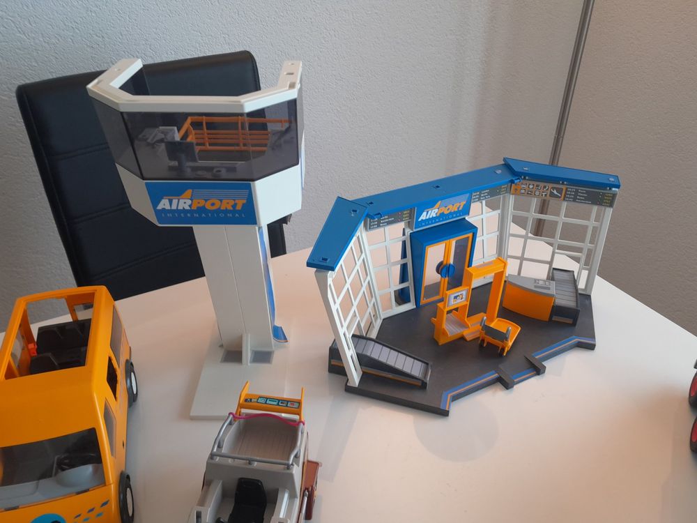 PLAYMOBIL 3186 Flughafen/Tower Airport Terminal 3 Etage Fahrstuhl In