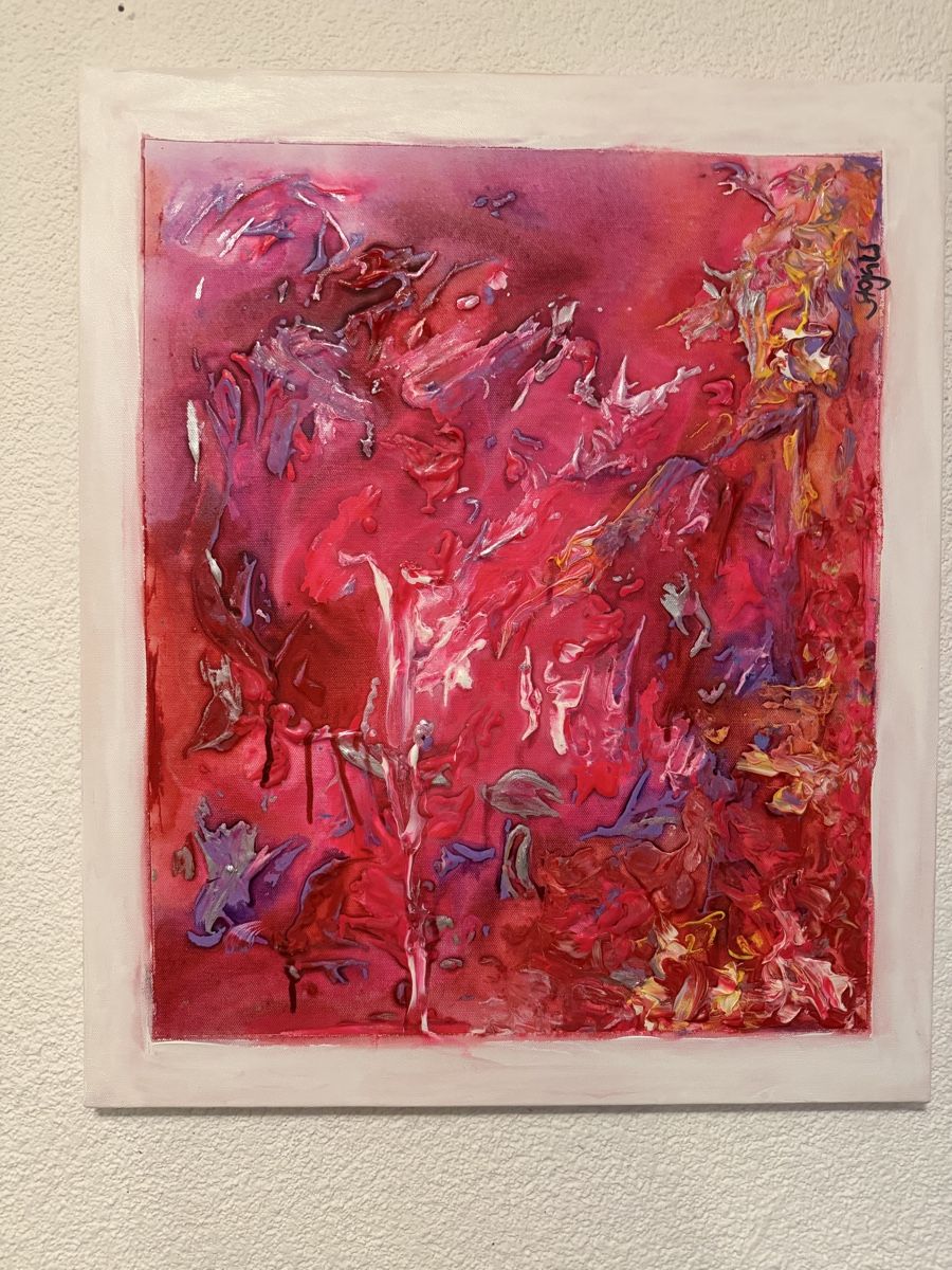 Dipinti: Abstraktes Bild, Acryl , rot/pink, 60x80cm – Nuovo e nell'imballaggio originale da Gümligen venduto da Smart1980 4
