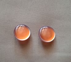 2 Stück Knöpfe orangfarben, 16 mm.