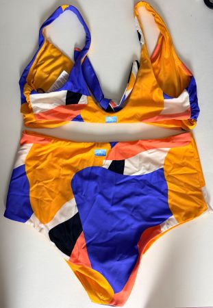 O'NEILL, Bikini, Grösse 42, Farbe Orange/Blau/Rosa/Weiss