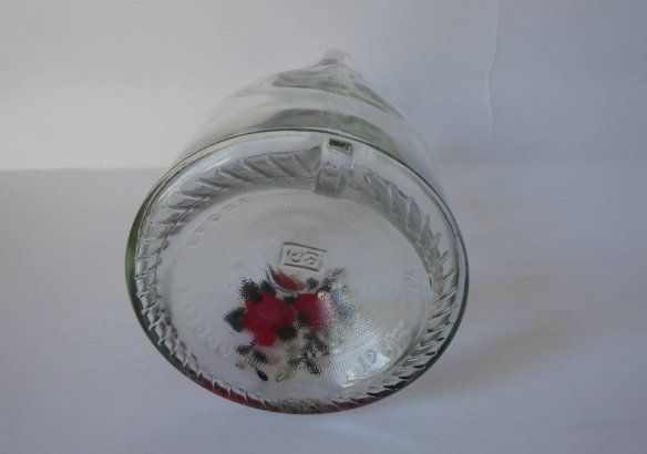 Caraffe: Schöner Glaskrug mit Blumen, 23cm, handbemalt – Usato da Turbenthal venduto da Nautop 2