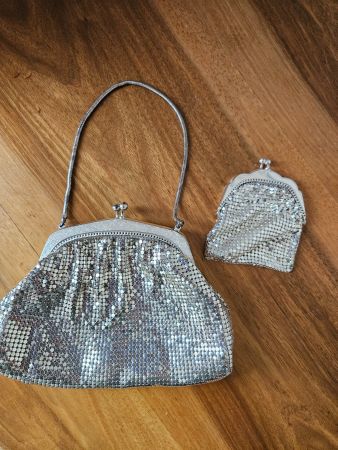 Vintage Ringelpanzer Handtasche, 1950er