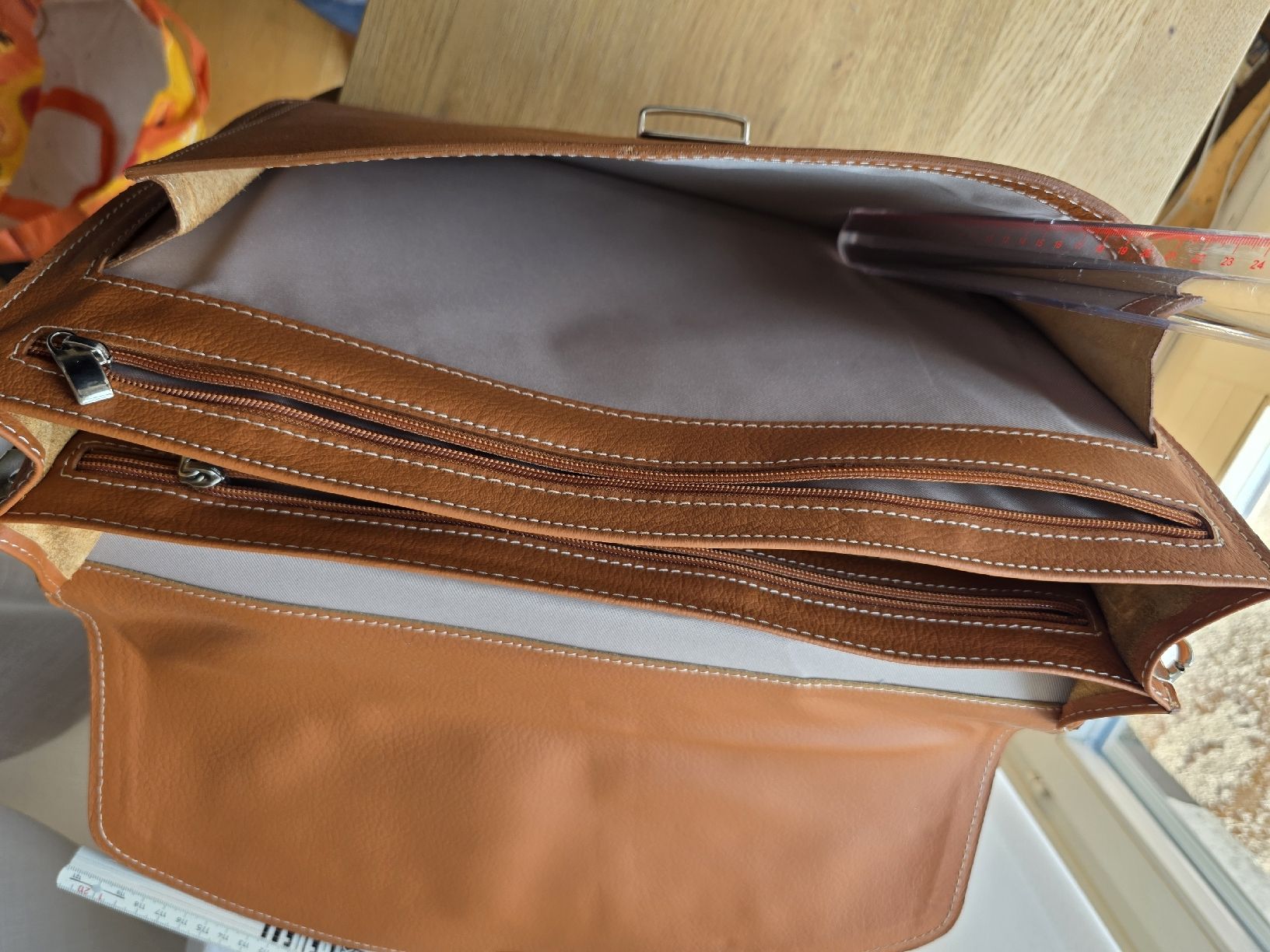 Koffer & Taschen: Aktentasche Vollnarbenleder, braun 2 Hauptfächern – Neu (gemäss Beschreibung) aus Zürich von Zanoni 3
