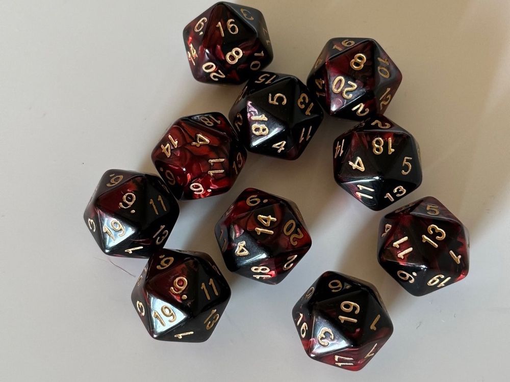 48 MTG Würfel Aus Acryl – 15mm, Schwarz & Weiß, Zähler- & Schlüsselwortwürfel Für Magic: The Gathering