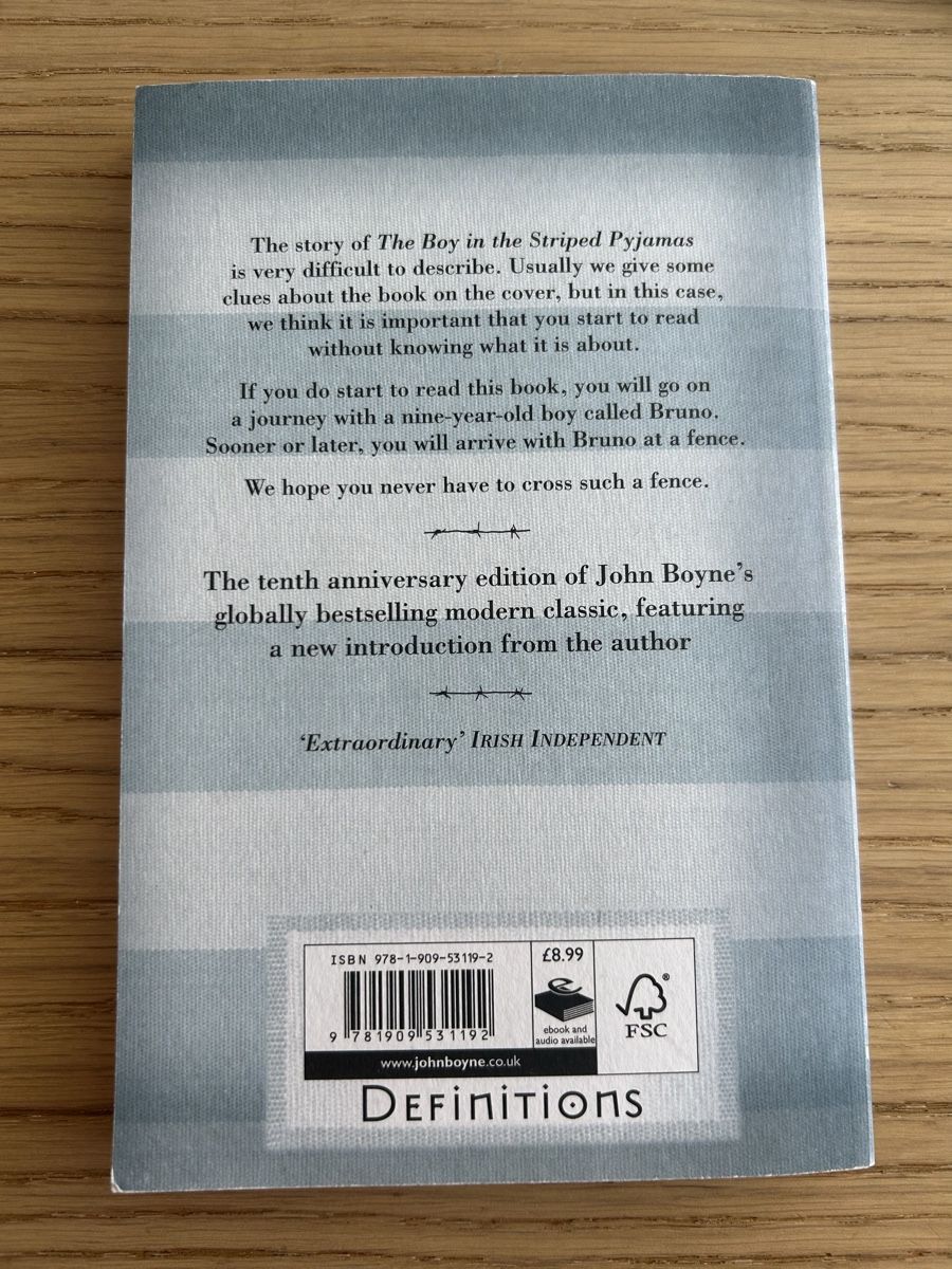 Libri: The Boy in the Striped Pyjamas - John Boyne  – Nuovo e nell'imballaggio originale da Winterthur venduto da mon_hk2h 1