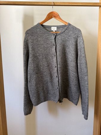 H&M Strickjacke / Cardigan – Grau meliert (Gr. M)