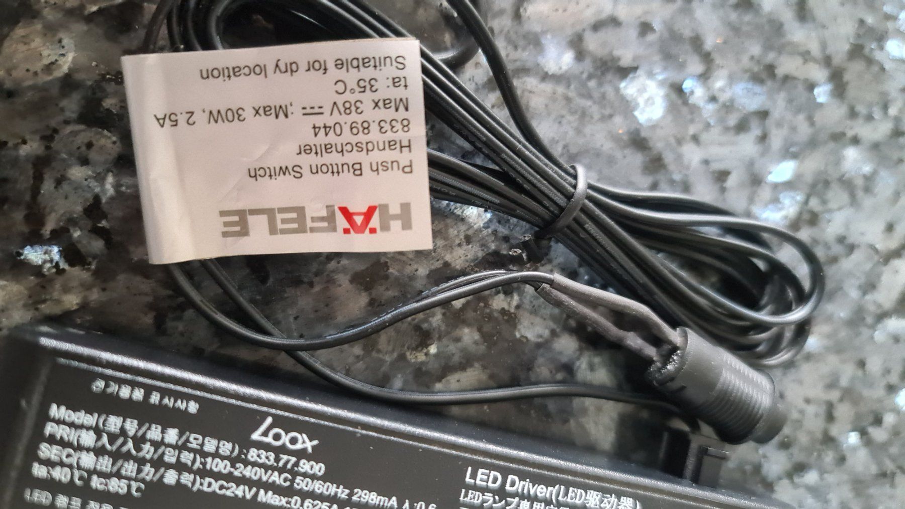 Convertitori: häfele 24v led driver netzteil 75w mit Push Button und Led – Nuovo (secondo la descrizione) da Uerkheim venduto da Justi.y 1