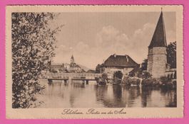 Solothurn gel 1921 Partie an der Aare