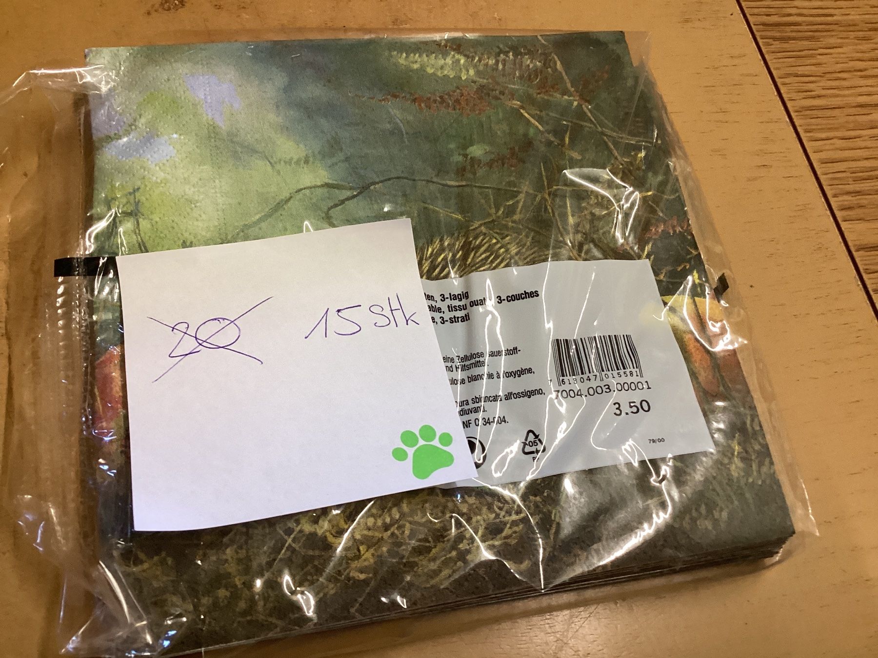 Migros Servietten: 15 Servietten Igel Herbst Deko neu – Gebraucht aus lyss von Dsll 1