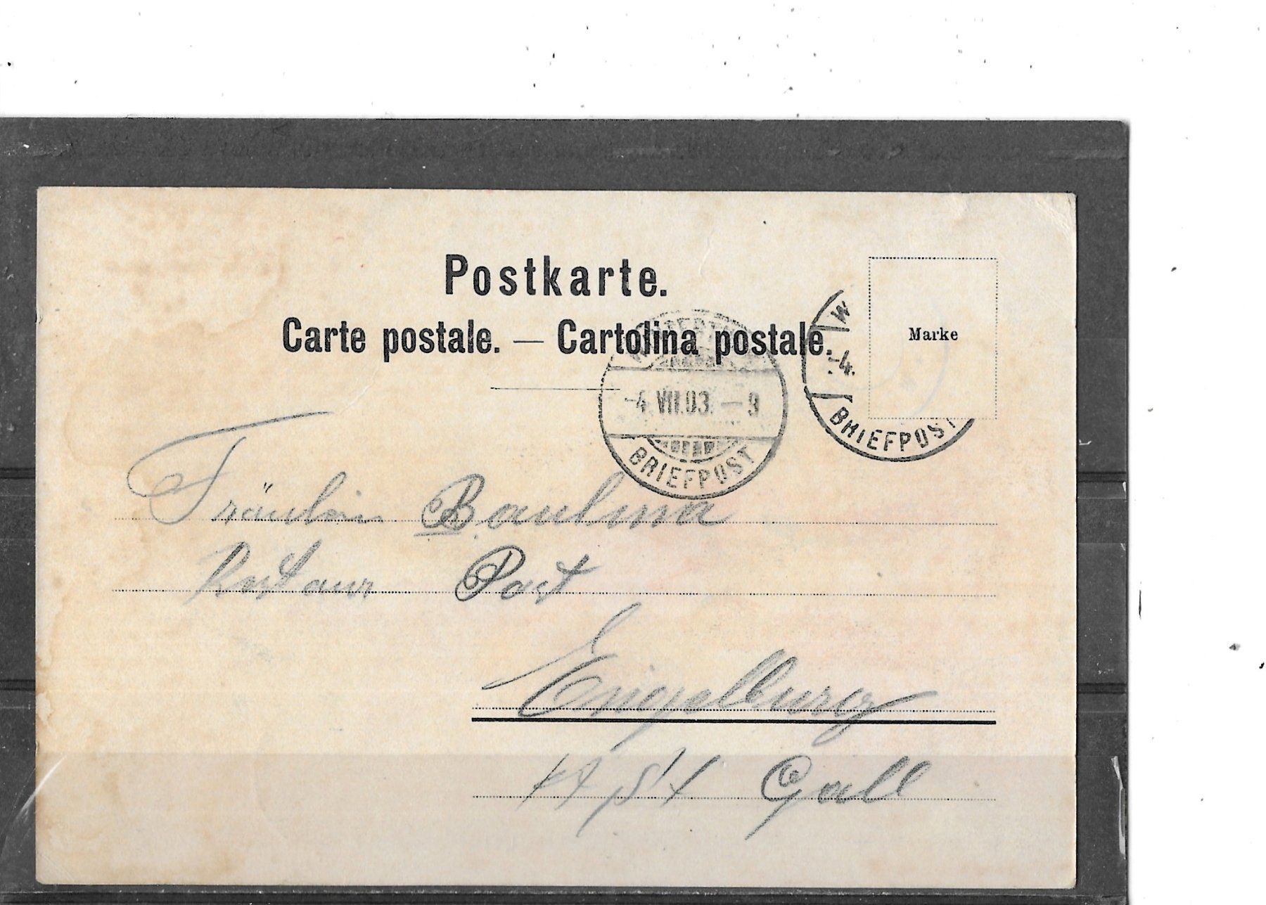 Cartoline postali: ZH Winterthur 1903 (Litho) – Usato da Schocherswil venduto da Wilare 1