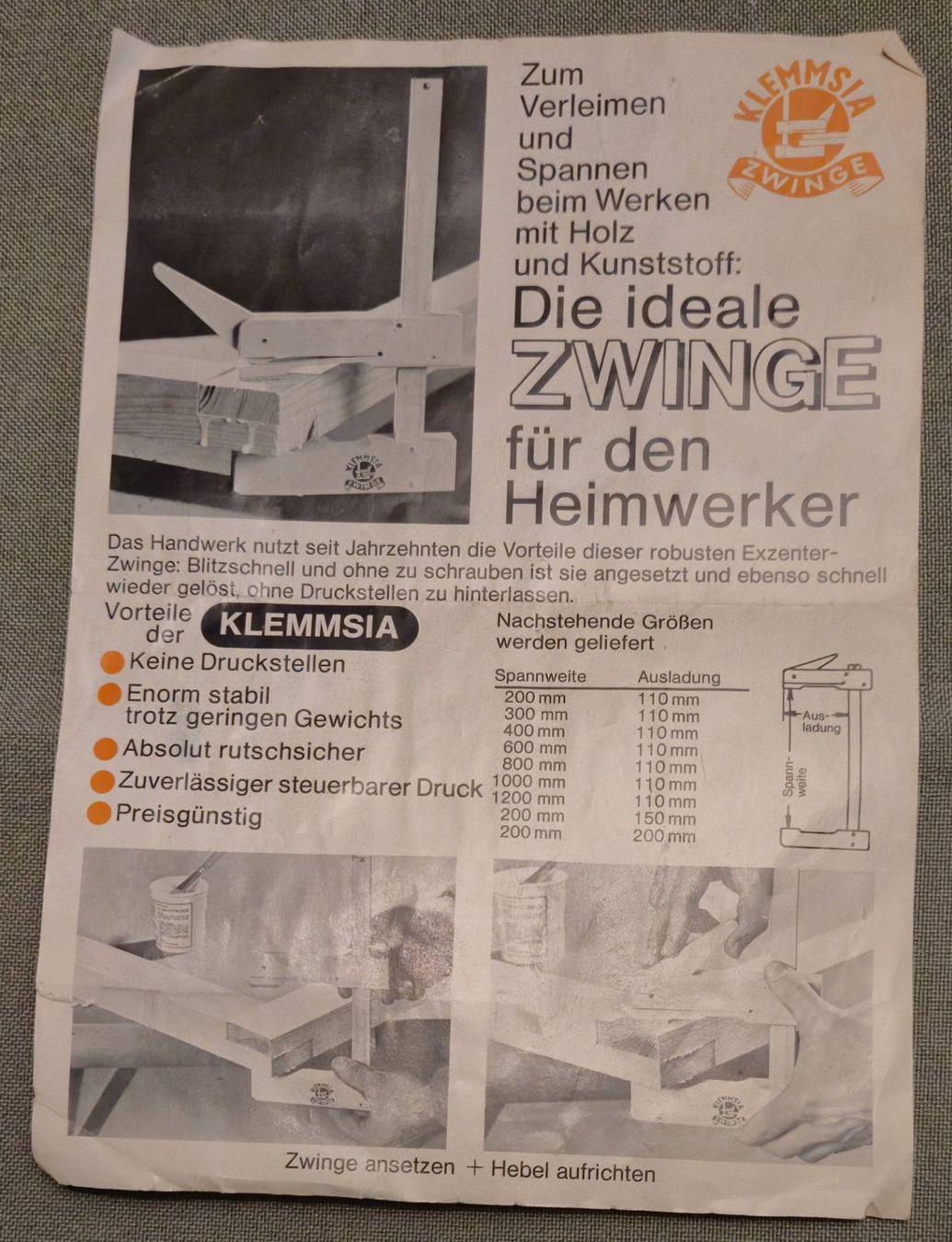 Alle Werkzeuge: Klemmzwingen mit HolzBacken – Gebraucht aus Jona von brackets 3