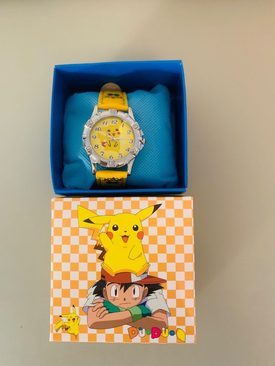 Montre Pokémon Pikachu pour enfants, montre-bracelet coffret