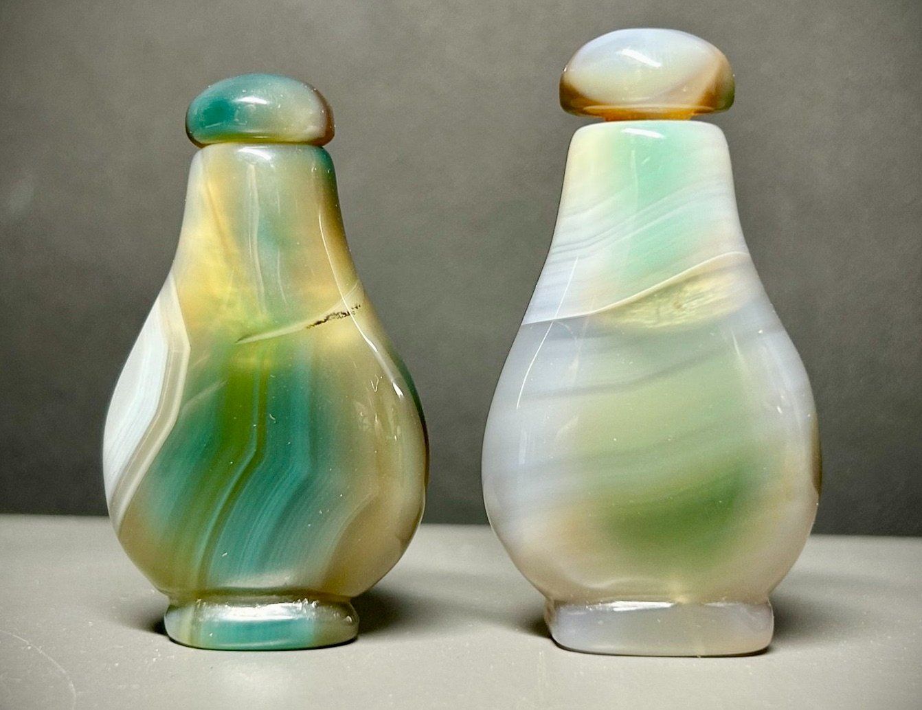Minerali & Pietre curative: China 2 wunderschöne Achat snuff bottles – Usato da Basel venduto da chinarh891 9