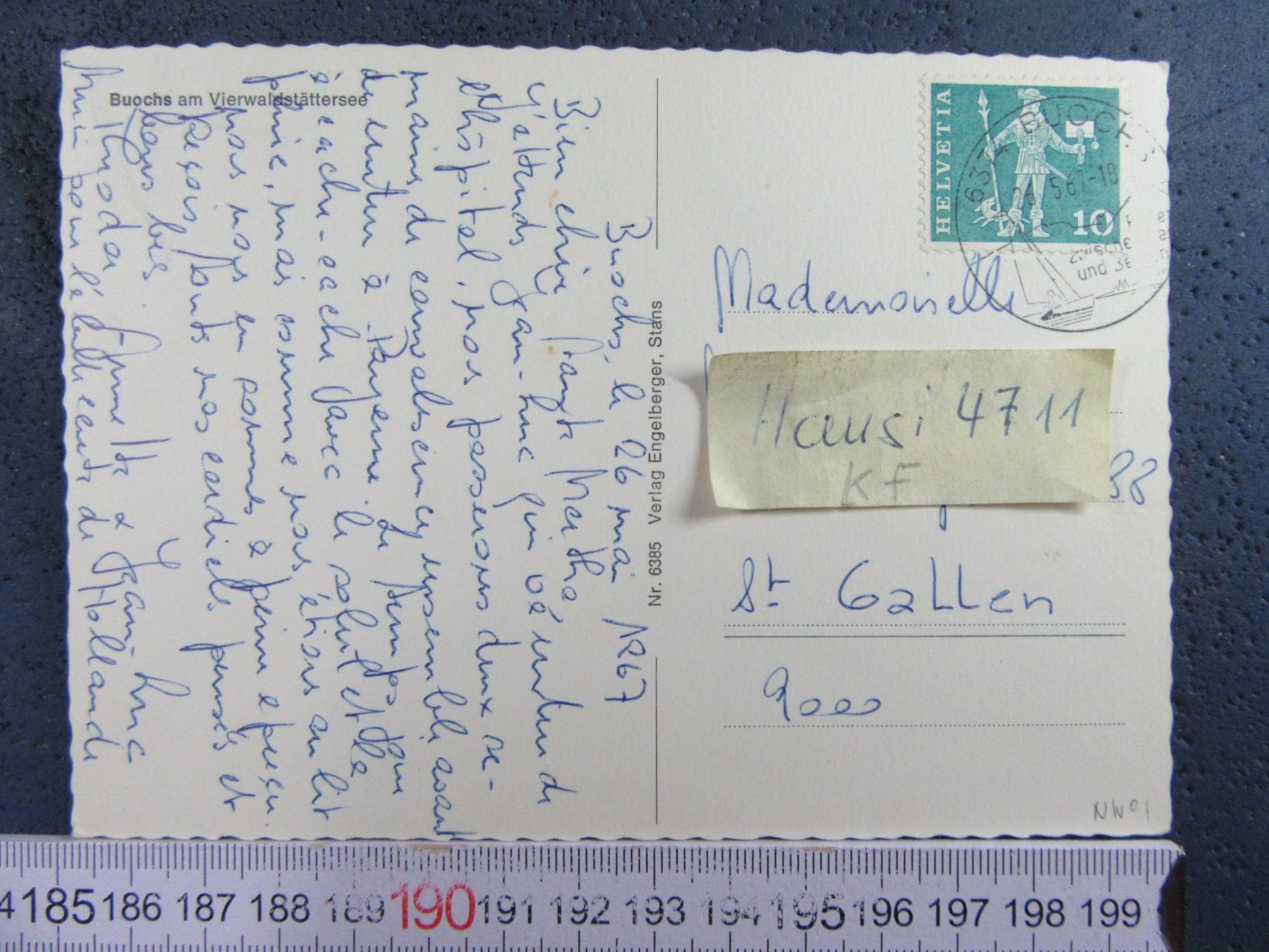 Cartoline postali: BUOCHS AK ONW 1967 – Usato da Ettingen venduto da Hausi4711 1