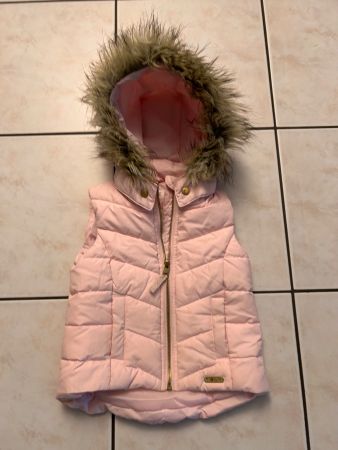 Puffergilet mit Kapuze rosa Gr. 98 bis 104