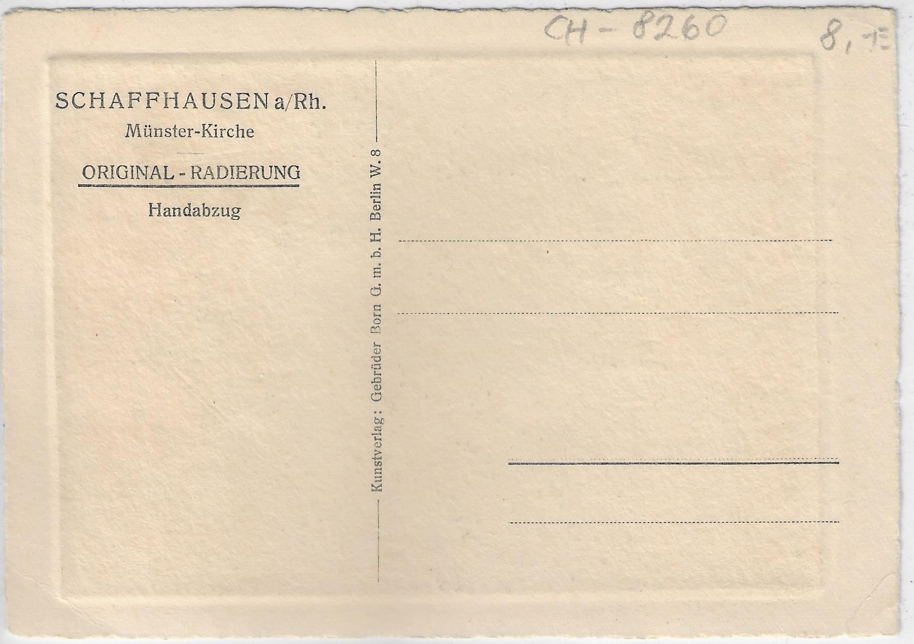 Cartoline postali: Schaffhausen - Münster-Kirche - Original – Usato da Ettingen venduto da Kartenplanet 1