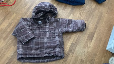 Winterjacke, Gr. 74, kariert, braun
