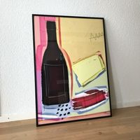 Vino Tinto, Manchego Moderne Kunst Tapas Bild Pata Negra