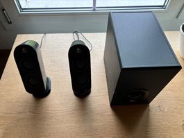 Logitech X-230 2.1 Lautsprecher – Subwoofer – funktioniert
