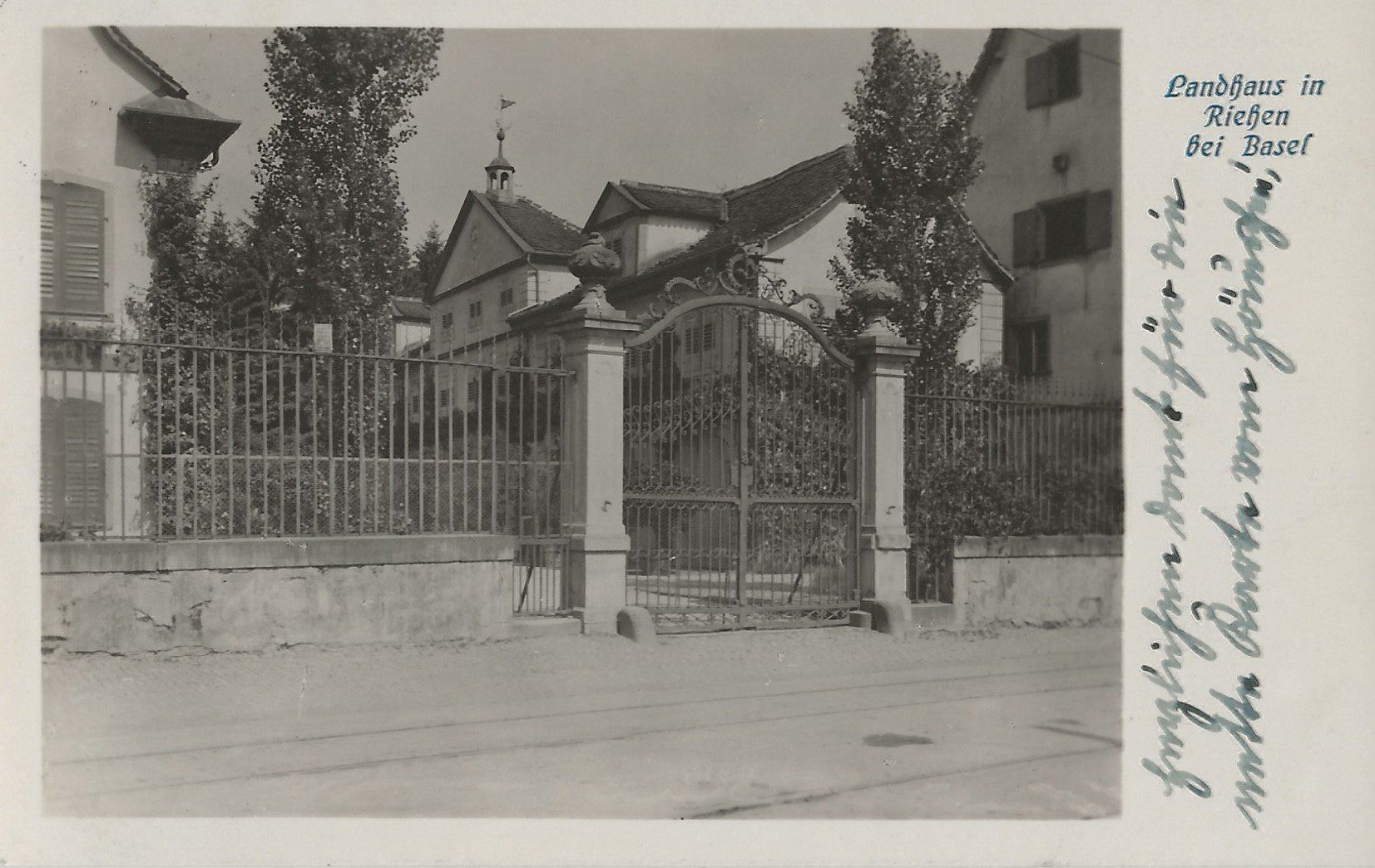 Cartoline postali: Landhaus in Riehen, 1927 – Usato da Frauenfeld venduto da Merk52