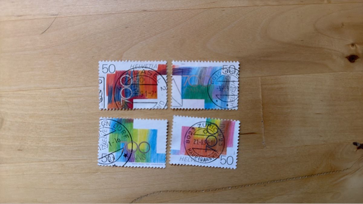 Alle Briefmarken: Satz 700 Jahre Eidgenossenschaft – Gebraucht aus Oberbuchsiten von Rpv