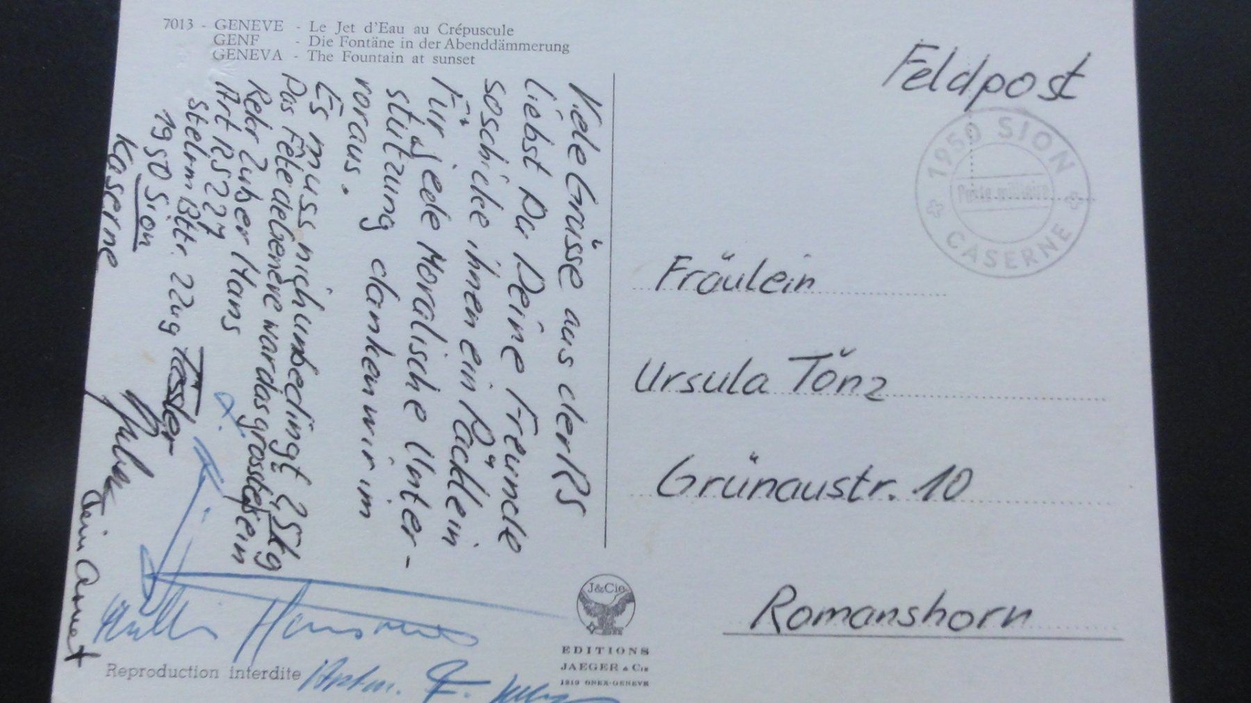 Cartoline postali: Antike Postkarte Genève – Usato da Abtwil SG venduto da mutts1 1