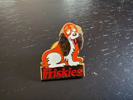Friskies Hund Pin / Anstecker Vintage, Top Zustand! Rarität