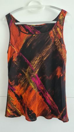 Lafayette 148 NY - Seidentop Gr. 38 bunt ärmellos modern NEU