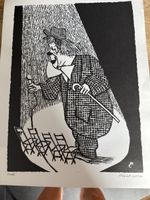 Holzschnitt Clown Kleiderständer Knieli Clément Moreau