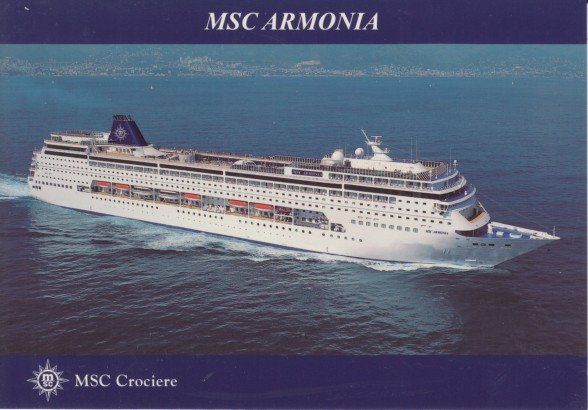 Cartoline postali: MSC Armonia – Usato da Zuerich venduto da OceanLinerPostcards