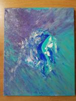 Painting: "The blue hole", 40 x 50 cm canvas frame